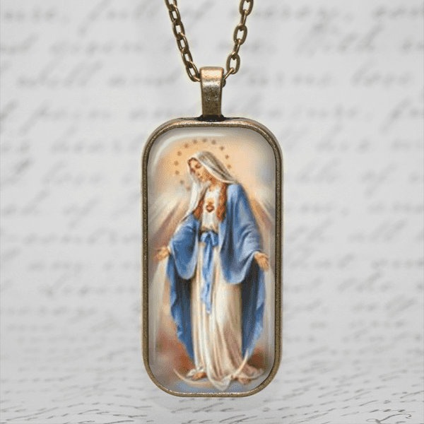 blessed virgin mary necklace