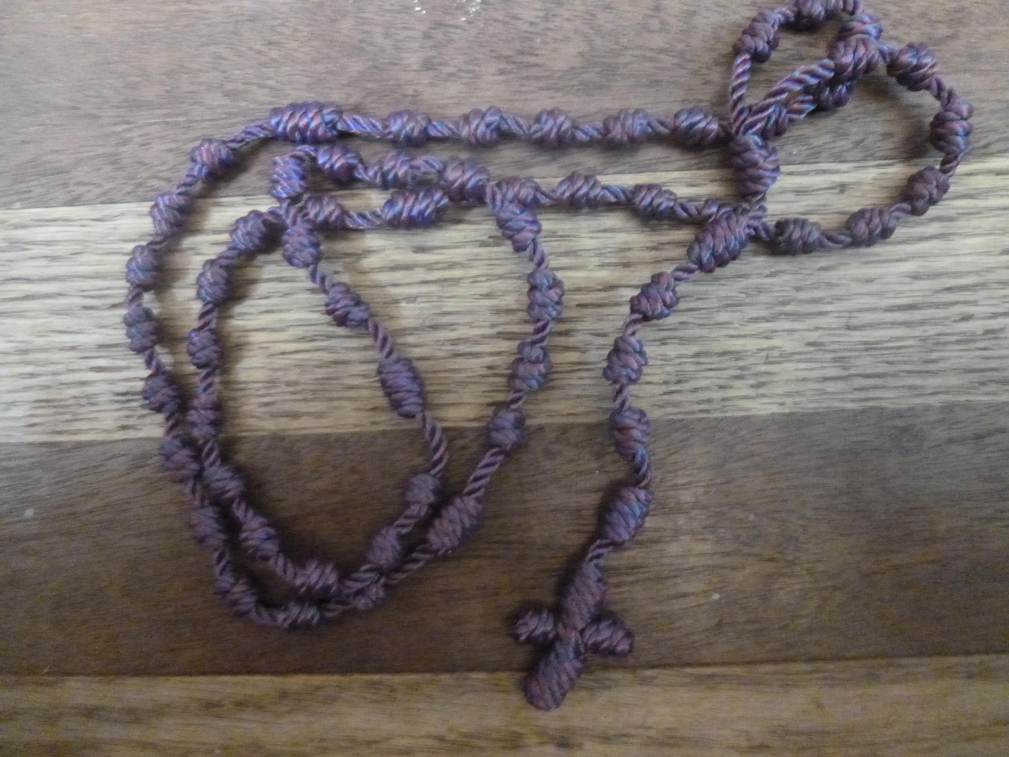 Knotted Rosary- Plum