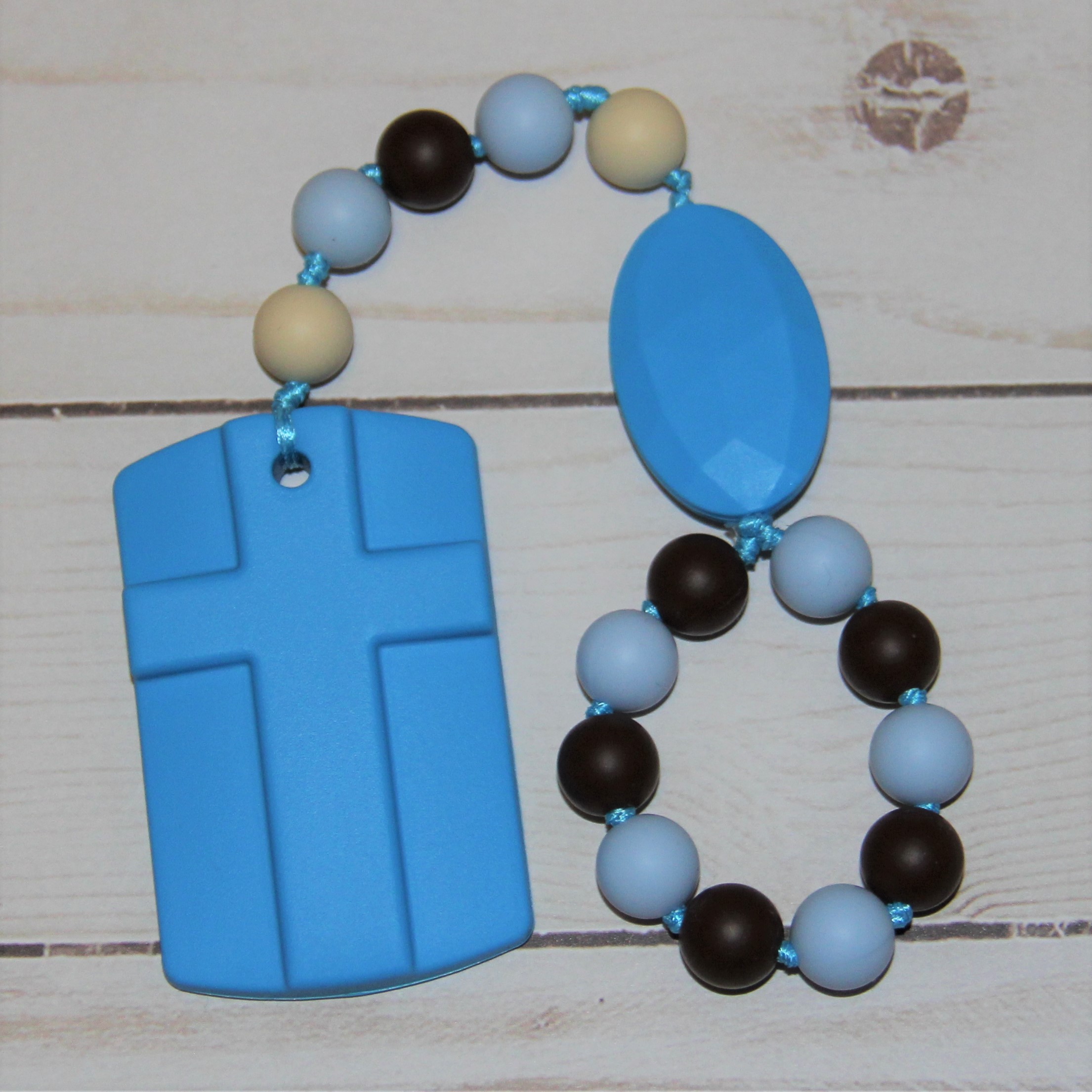 silicone teething rosary