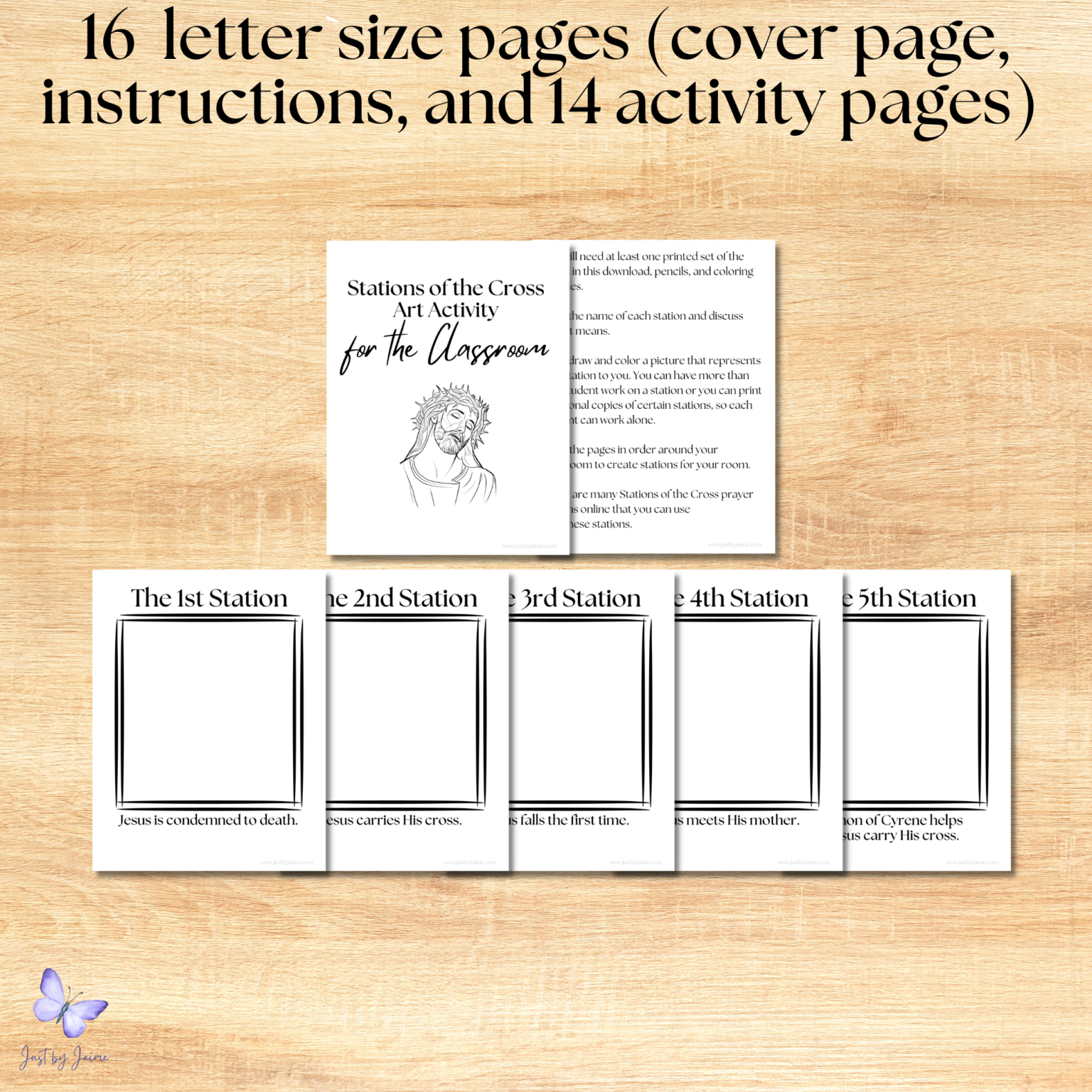 Printable Stations of the Cross Art Activity for the Classroom-Lenten ...