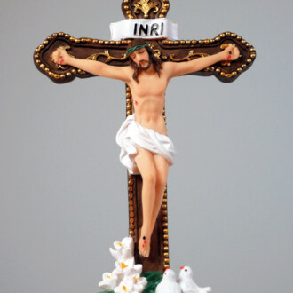 Jesus Christ Crucifixion Cross Resin Statue