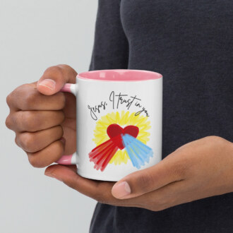 Divine Mercy Mug with Color Inside