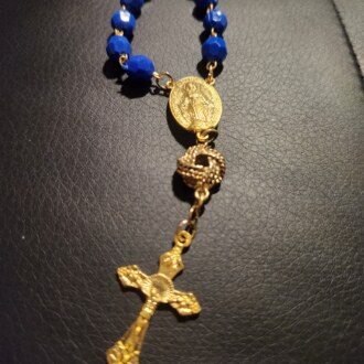 1 Decade Blue and Gold Rosary