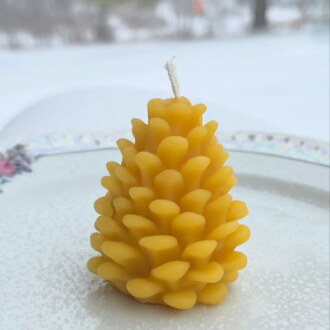 Beeswax Pinecone Candle