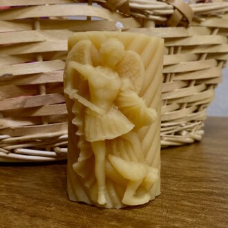 Beeswax St. Michael Pillar Candle