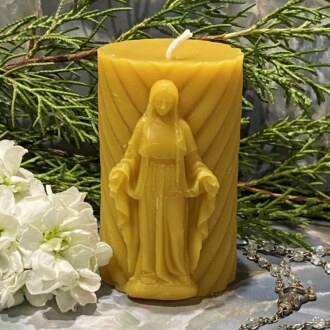 Beeswax Blessed Mother Pillar