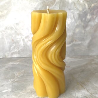 Beeswax Twist Pillar Candle