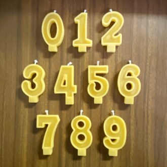 Beeswax Birthday Number Candle