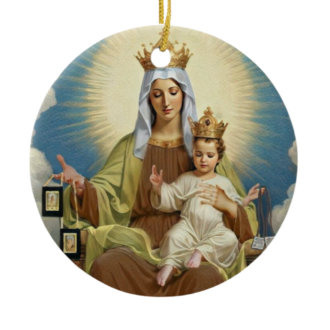 Our Lady of Mount Carmel Ceramic Ornament