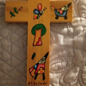 Hand painted wall cross