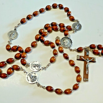Saint Pope John Paul II + Apostles Vintage Rosary, New From Italy #AB-49