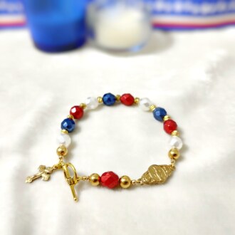 Patriotic One Decade Rosary Bracelet