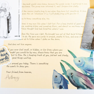 St. Anthony of Padua Letter Bundle, Hand-Illustrated Saint Letter, Prayer Card + Zine